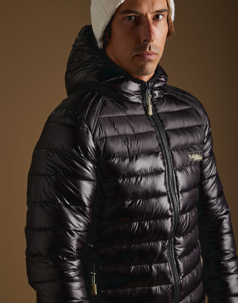 Men's feather jacket LUCKY BLACK