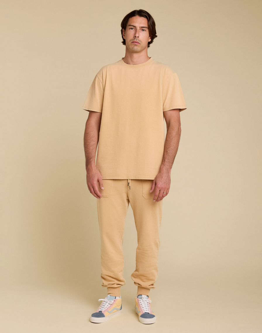 Men's sweat Pant JOGGING LOOSE APRICOT