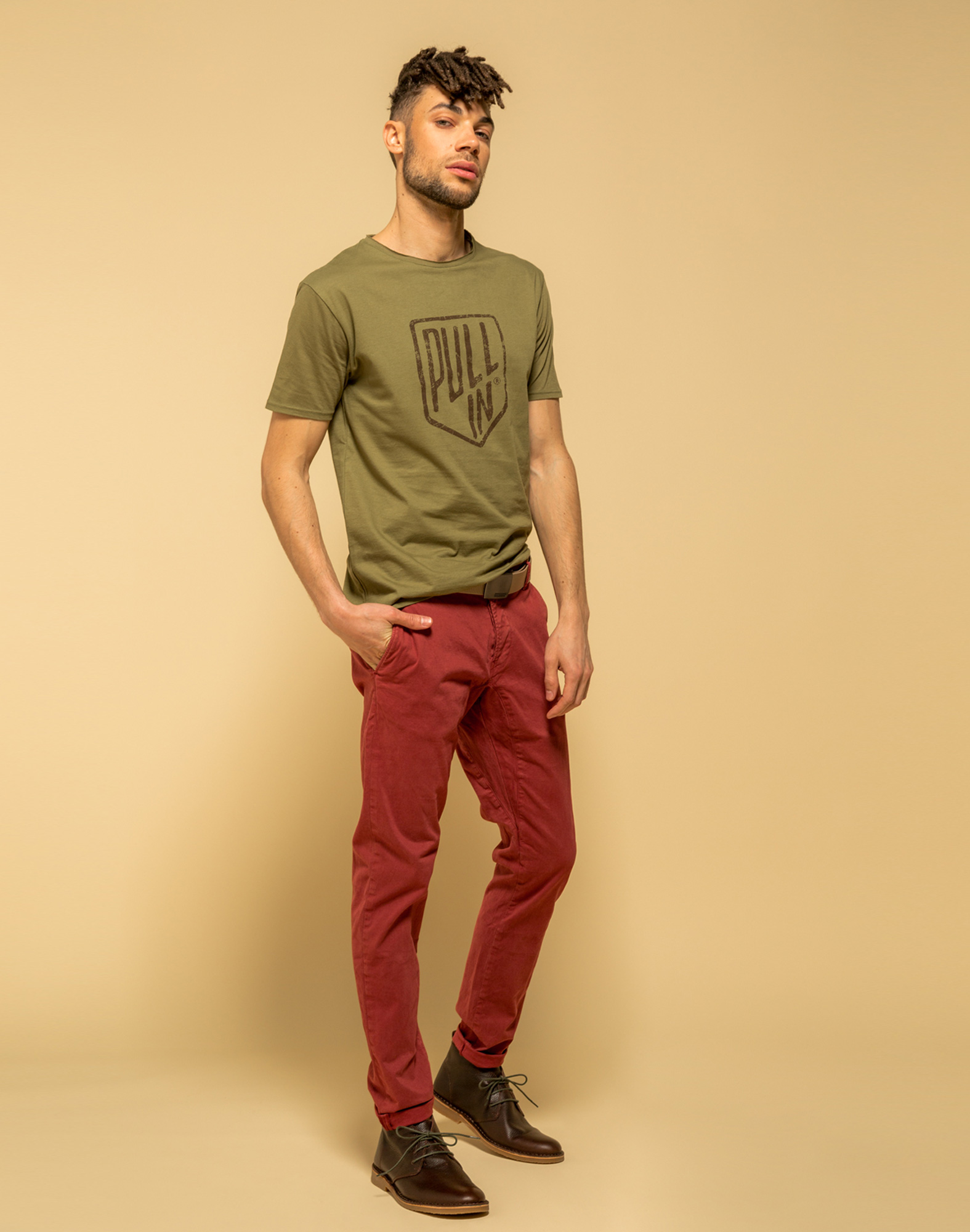 Men's pants DENING CHINO BORDEAUX