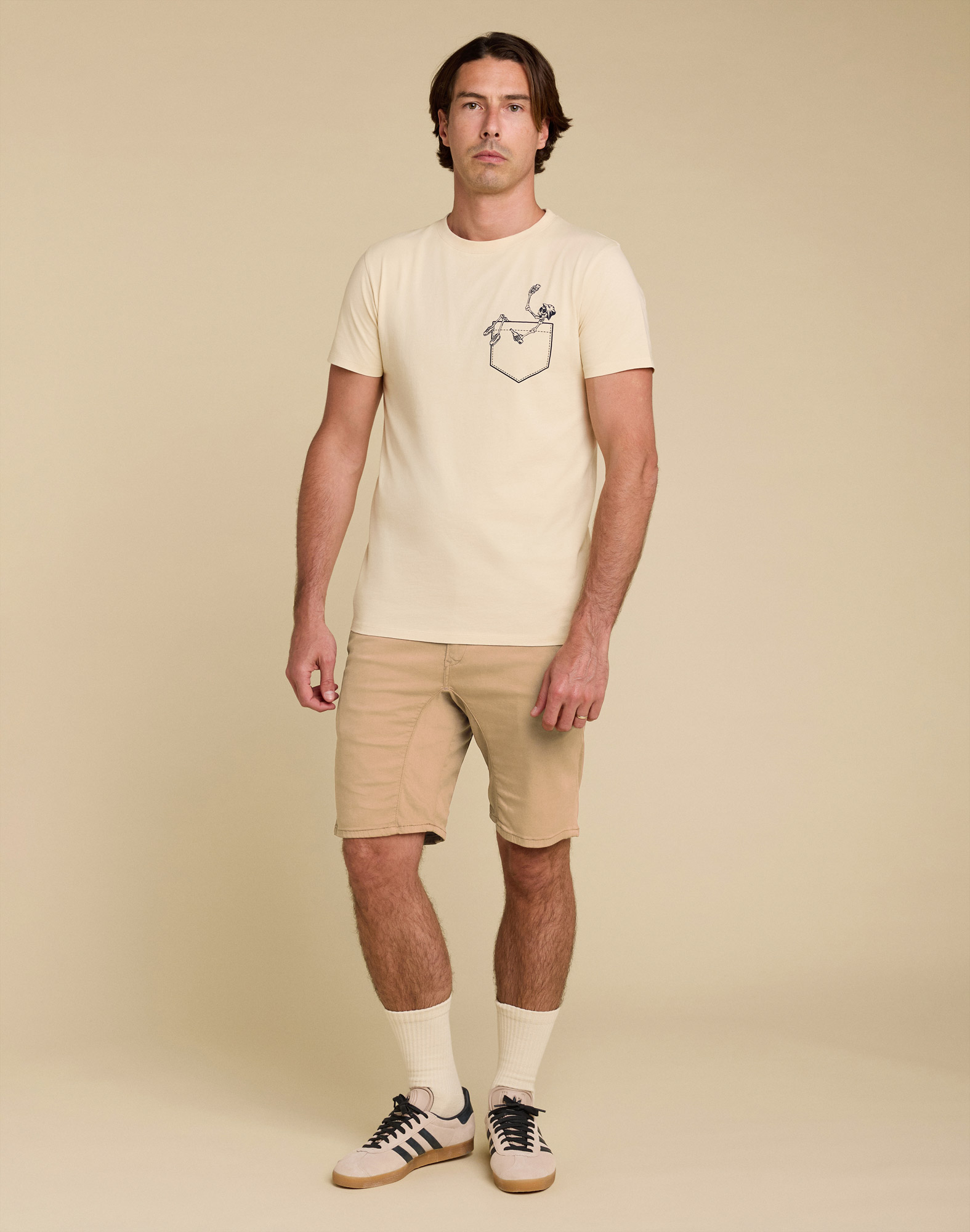 Men's short DENING SHORT CHINO BISCOTTI