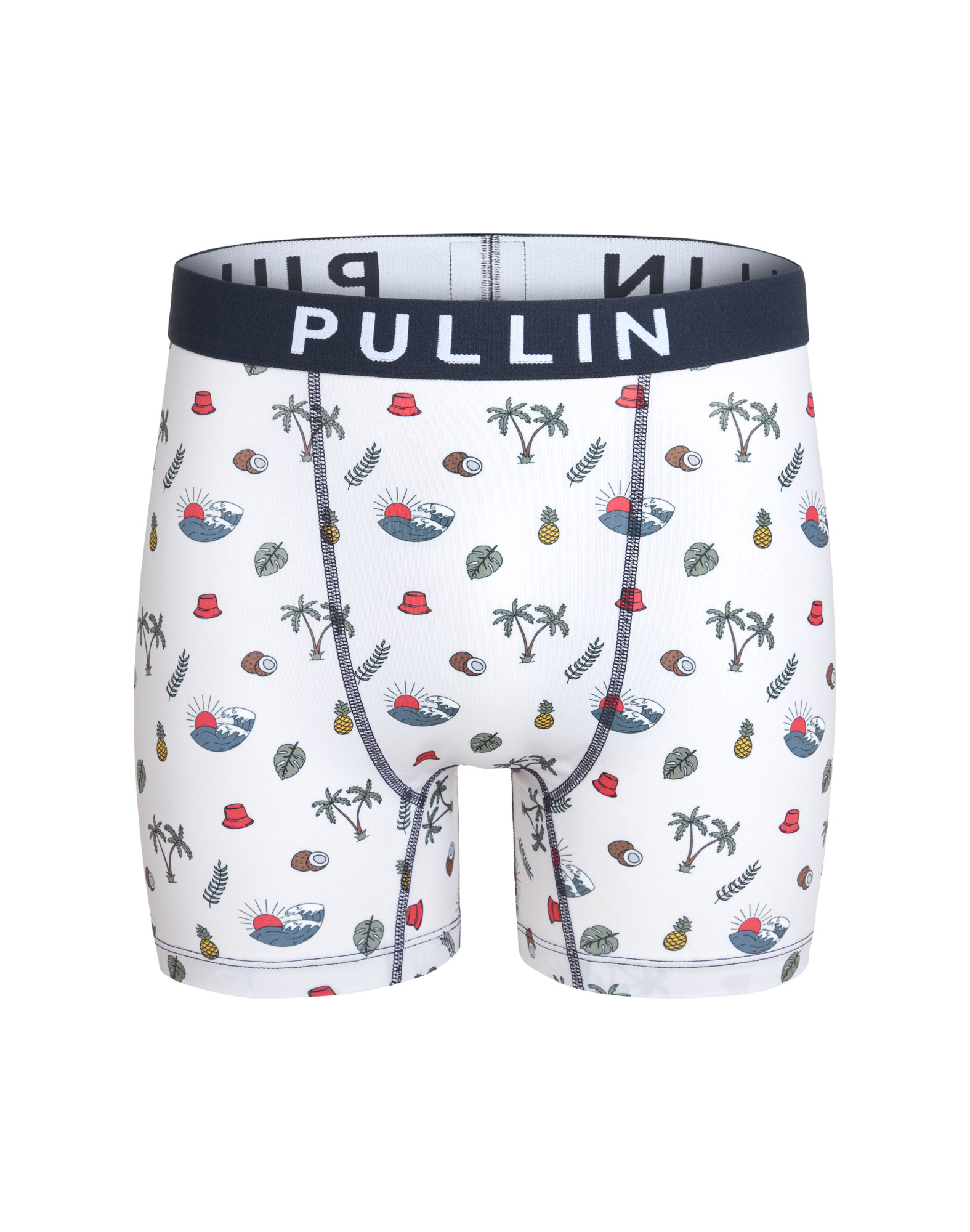 WHITE MEN'S TRUNK FASHION 2 BACKF - Men's underwear PULLIN