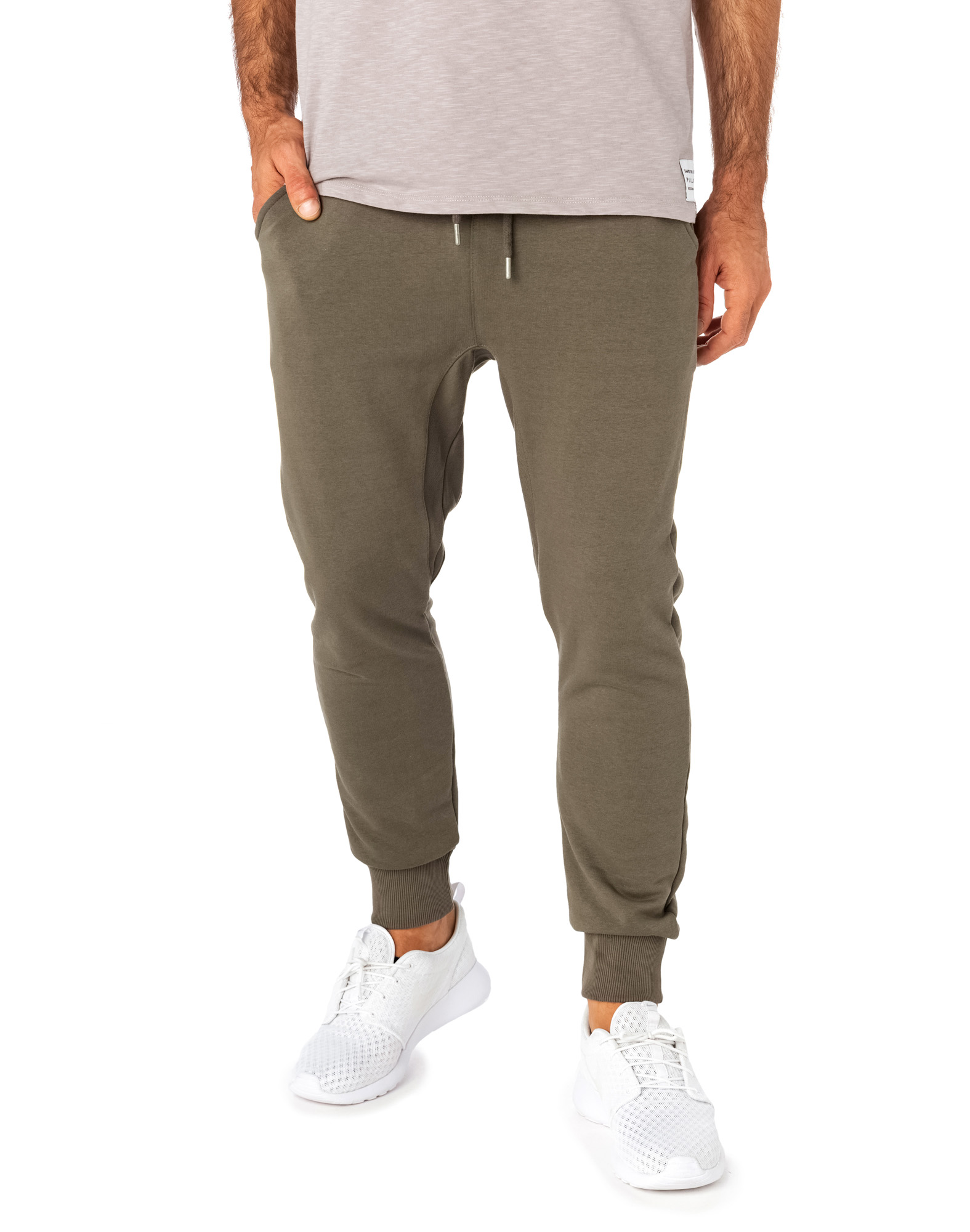 GREEN MEN'S SWEAT PANT JOGGING LOOSE KHAKI - Men's apparel PULLIN