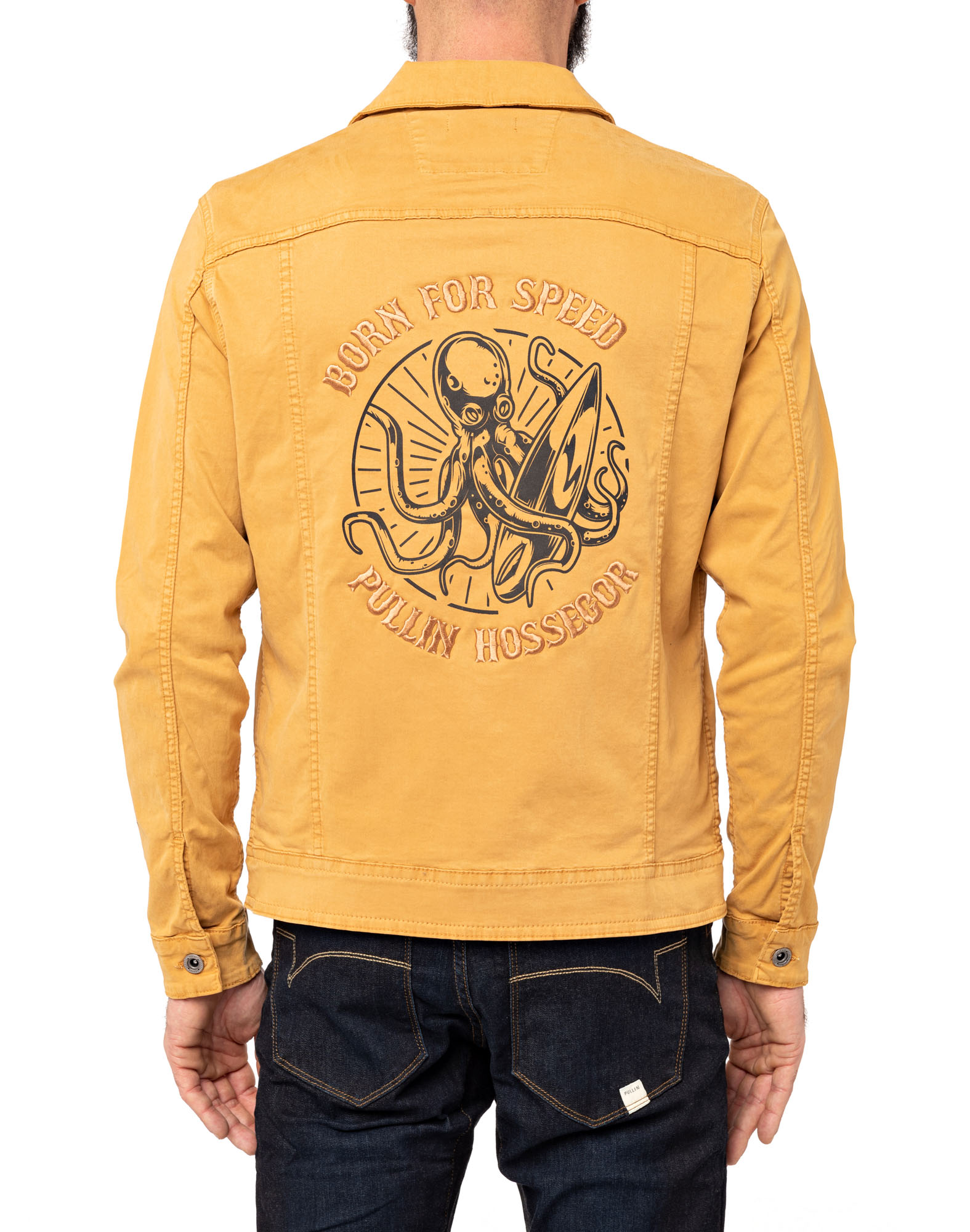 Men's Yellow Denim Windbreaker Jacket — SydTees